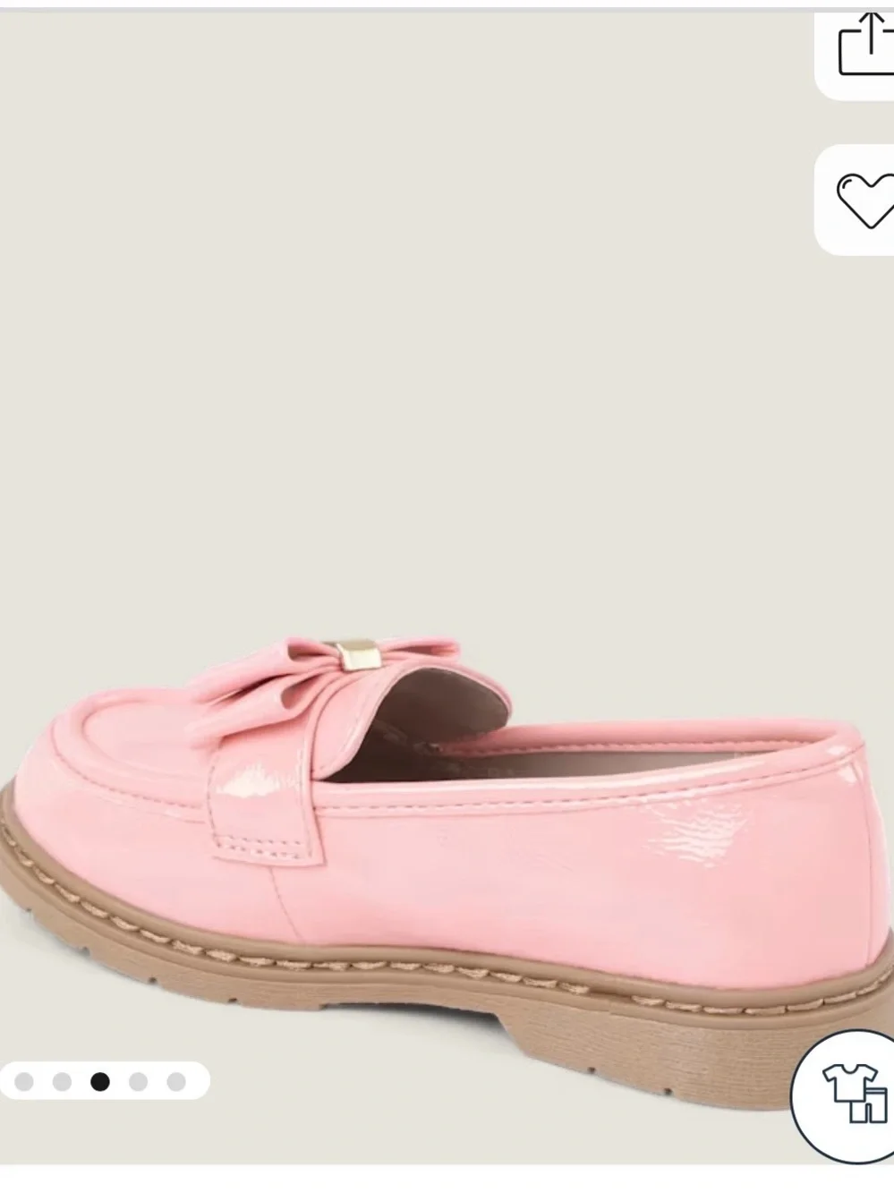 Girls' Pink Bow Loafers - Classic Kids Shoes size 2 girl